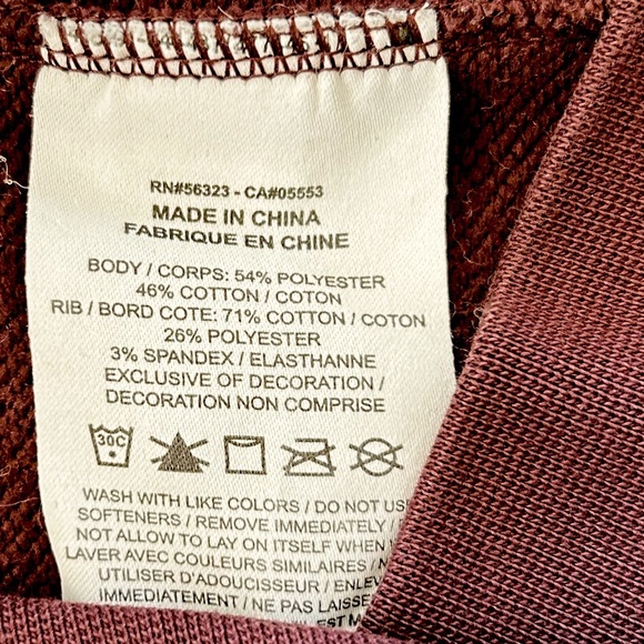 🔥Nike | Women's Burgundy ‘Versa’ Embossed Logo Cropped Sweatshirt, side slits, M - Picture 12 of 15